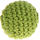 Häkelperlen, 18 mm : gelbgrün