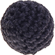 Häkelperlen, 18 mm : schwarz