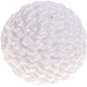 Häkelperlen, 18 mm : weiß