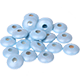 8 Linsenperlen, 10/5 mm : perlmutt - babyblau