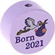 Motivperle – "Born 2021" : flieder