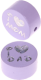 motif bead – "I Love Mom / Dad" with glitter foil : lilac