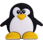 Mordedor colgante de silicona – Pingüino