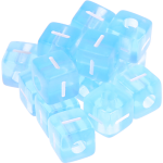 0,5 kg – 580 Cubos acrílicos azules – Letra "I"