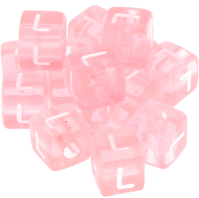 0,5 kg – 580 rosa Kunststoff-Buchstabenwürfel L