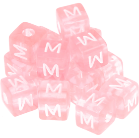 0,5 kg – 580 rosa Kunststoff-Buchstabenwürfel M