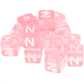 0,5 kg – 580 rosa Kunststoff-Buchstabenwürfel N