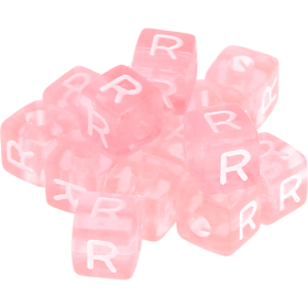 0,5 kg – 580 rosa Kunststoff-Buchstabenwürfel R