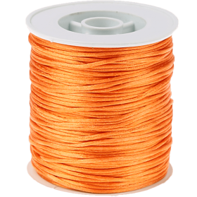 50m Cordão de Cetim 1mm laranja
