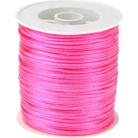 50 m Kumihimo-Satinkordel – 1 mm, pink