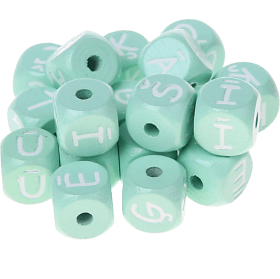 Mint gegraveerde letterblokjes 10 mm – Lets