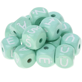 Mint embossed letter cubes, 10 mm – Lithuanian