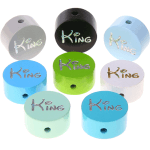 motif bead – "King" with glitter foil