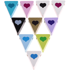 motif bead – pennant with heart