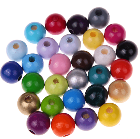 25 x 10mm Mix Colour Cube Number Wooden Beads Jewellery Craft Beading L165 