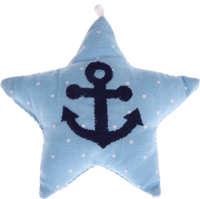 Stoffen ster babyblauw anker