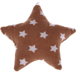 Estrela de pano marrom com estrela