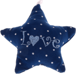 Estrella de tela azul marino "Love"