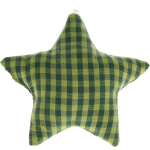 textile star – dark green, chequered