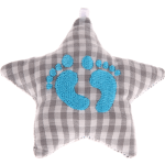 Textile star – grey, baby foot