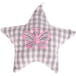 textile star – grey, butterfly