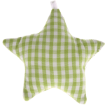 Звезда из ткани светло-зеленый в клеточку