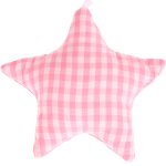 Звезда из ткани розовый в клеточку