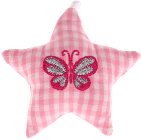 Stoffstern – rosa, Schmetterling