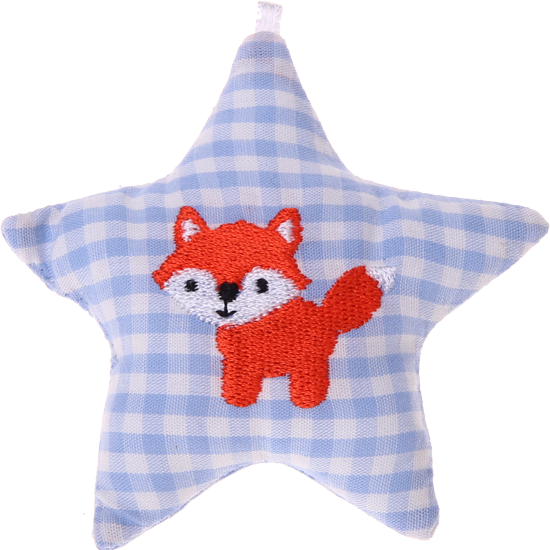 textile star – grey, fox