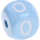 Cubos em azul bebé com letras em relevo, de 10 mm : 0