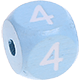 Dziecka błękitne wytłaczane kostki z literami 10mm : 4