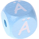 Babyblaue, geprägte Buchstabenwürfel, 10 mm : Ä