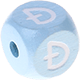 Cubes à lettres gravées Azul bebé, 10 mm – Croate : Đ