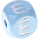 Нежно-голубой кубики с рельефными буквами 10 мм – Литовский язык : Ė