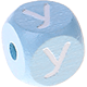 Cubes à lettres gravées Azul bebé, 10 mm – Russe : У