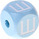 Cubos con letras en relieve de 10 mm en color azul bebé en ruso : Ш