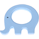 bite pendants – elephant, coloured : baby blue