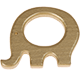 bite pendants – elephant, coloured : gold