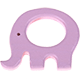 bite pendants – elephant, coloured : pastel pink