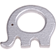 bite pendants – elephant, coloured : silver