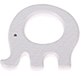 Beißanhänger – Elefant, farbig : weiß