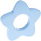 Beißanhänger – Blume : babyblau