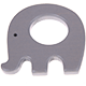 Beißanhänger – Elefant : hellgrau