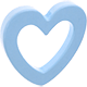 Beißanhänger – Herz : babyblau