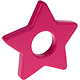 Bijtaanhangers ster : donker roze