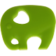 Silikon-Beißanhänger – Elefant : gelbgrün