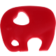 Silikon-Beißanhänger – Elefant : rot