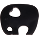 Silikon-Beißanhänger – Elefant : schwarz