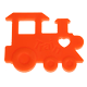 Silikon-Beißanhänger – Lokomotive : orange