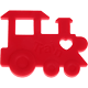 Silikon-Beißanhänger – Lokomotive : rot